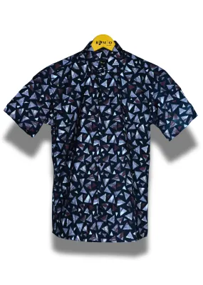 Men Opaque Printed Casual Half Sleev Shirt (f13)
