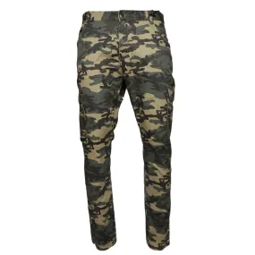 Men's Cargo Camo Pants Multi Pocket Lightweight Cotton Spandex Army Slim Fit