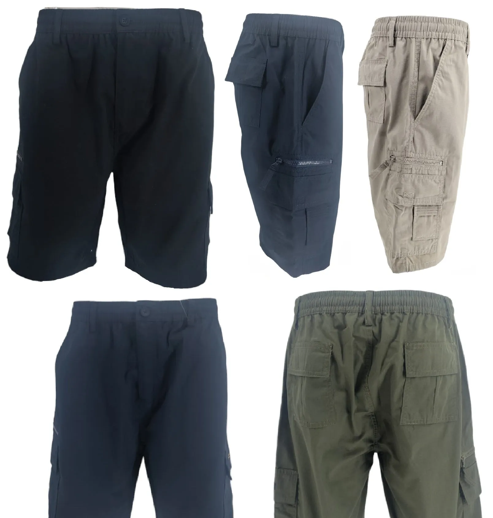 Mens Cargo Shorts Combat Work Shorts Army Casual Chino Knee Length Pants Summer