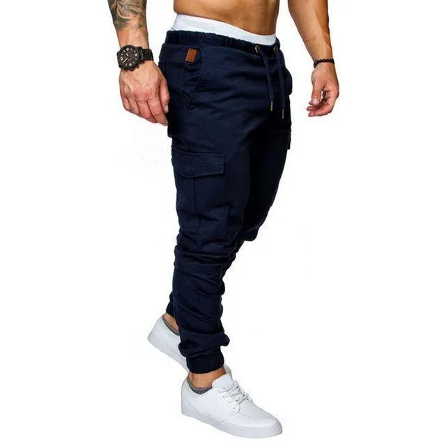 Men's Long Jogging Multi-pocket Trousers