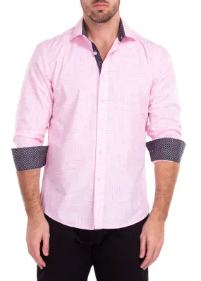 MEN'S LONG SLEEVES PINK SHIRT | MODERN FIT EUROPEAN DESIGN | 222243