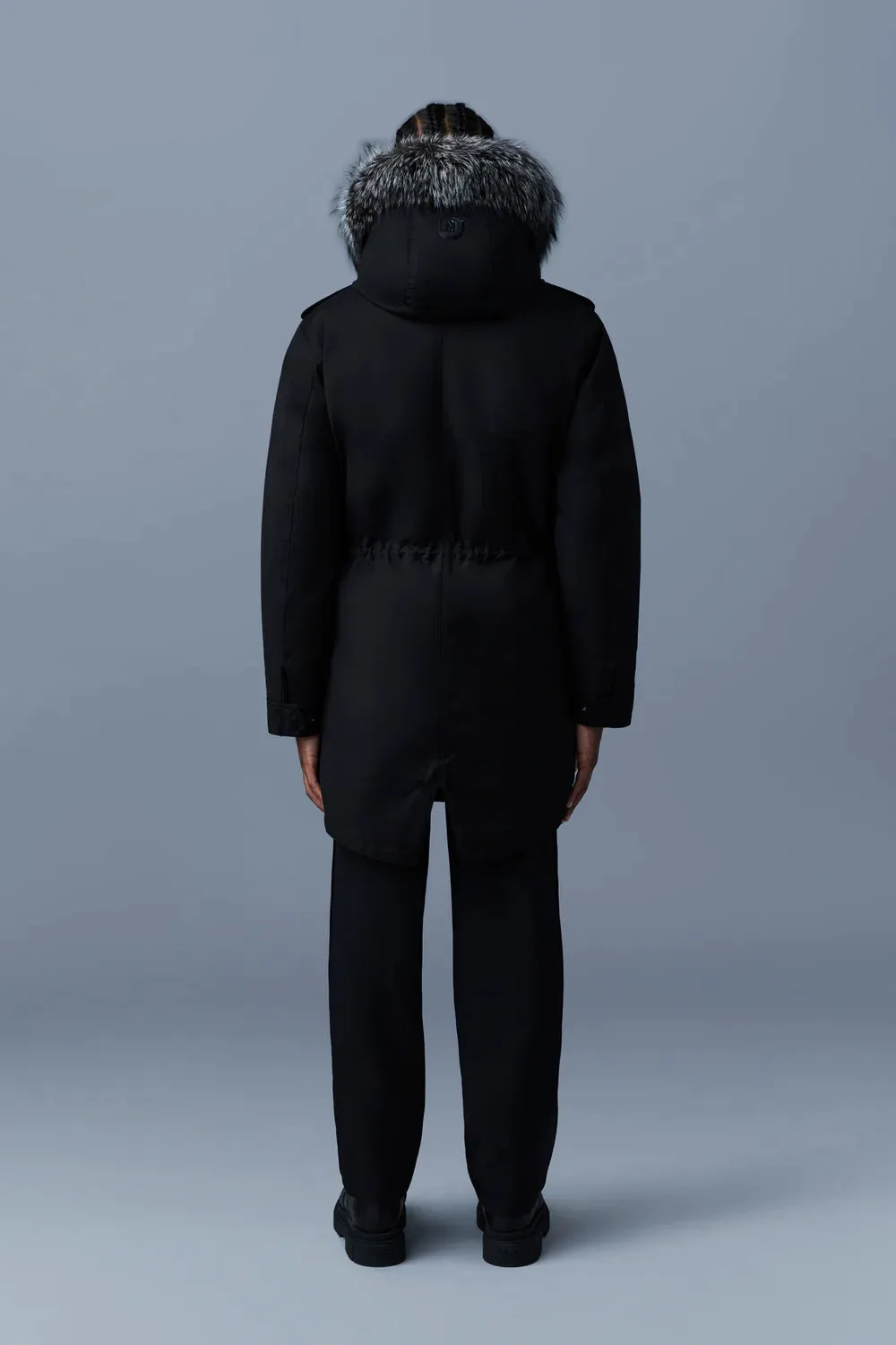 Men's Mackage Moritz Rabbit Fur Lined Parka - Black