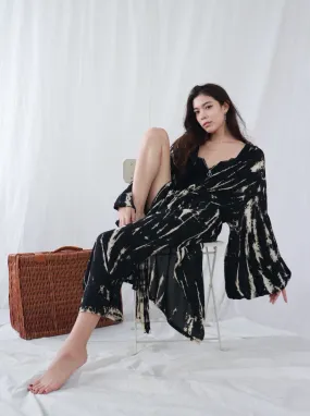 Miko Kimono Robe & Wrap - Black