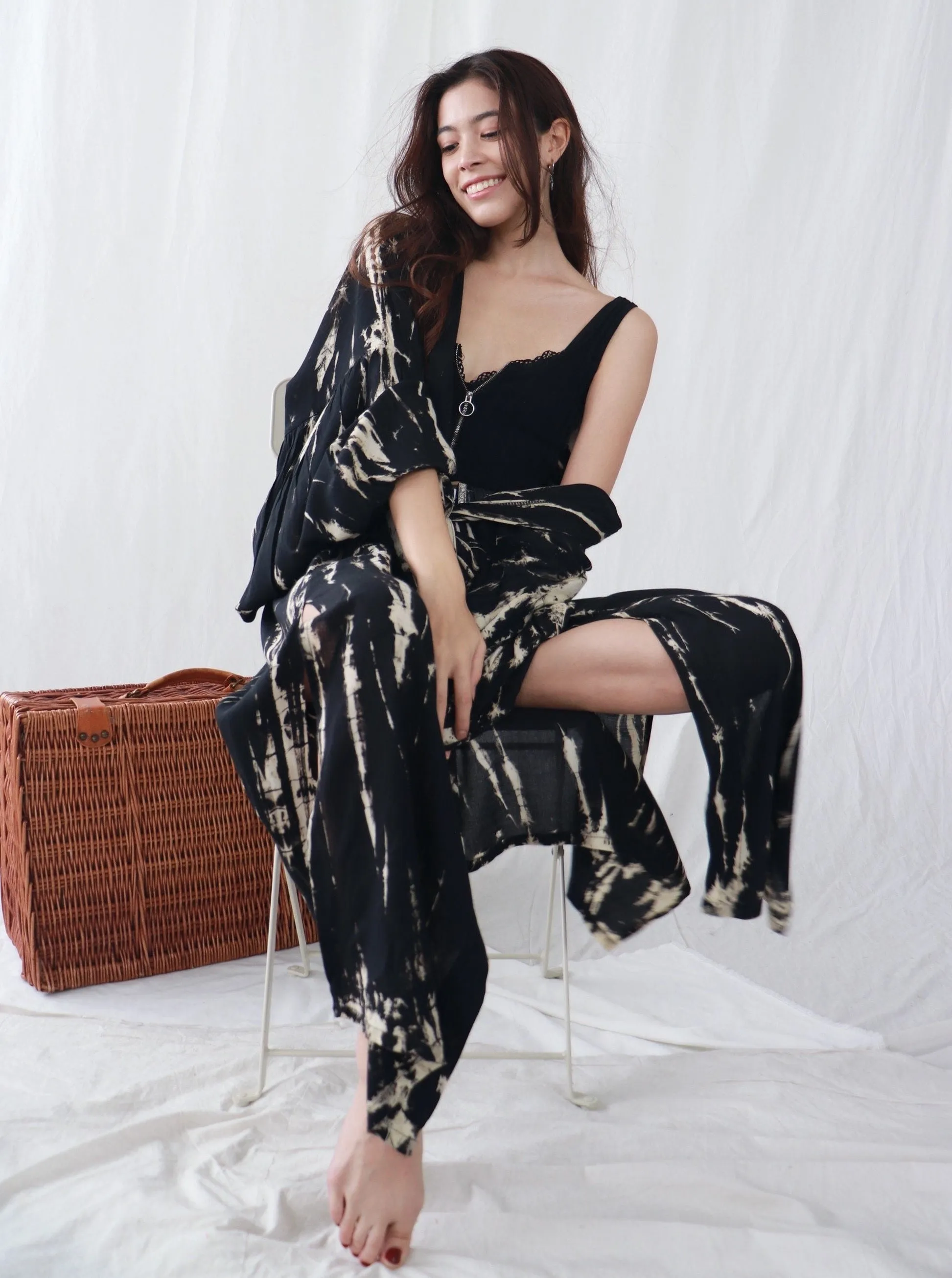 Miko Kimono Robe & Wrap - Black