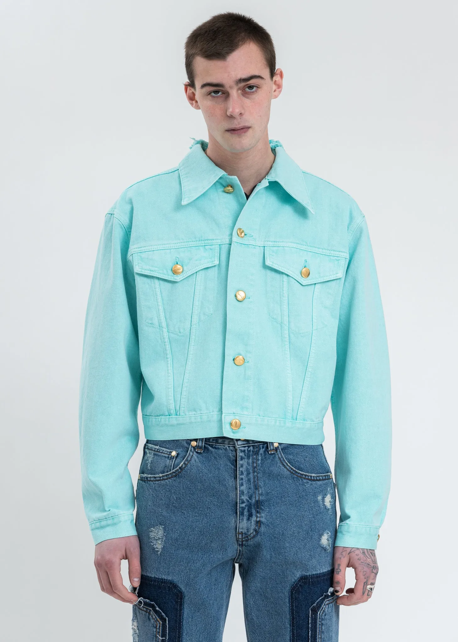 Mint Basic Short Denim Jacket