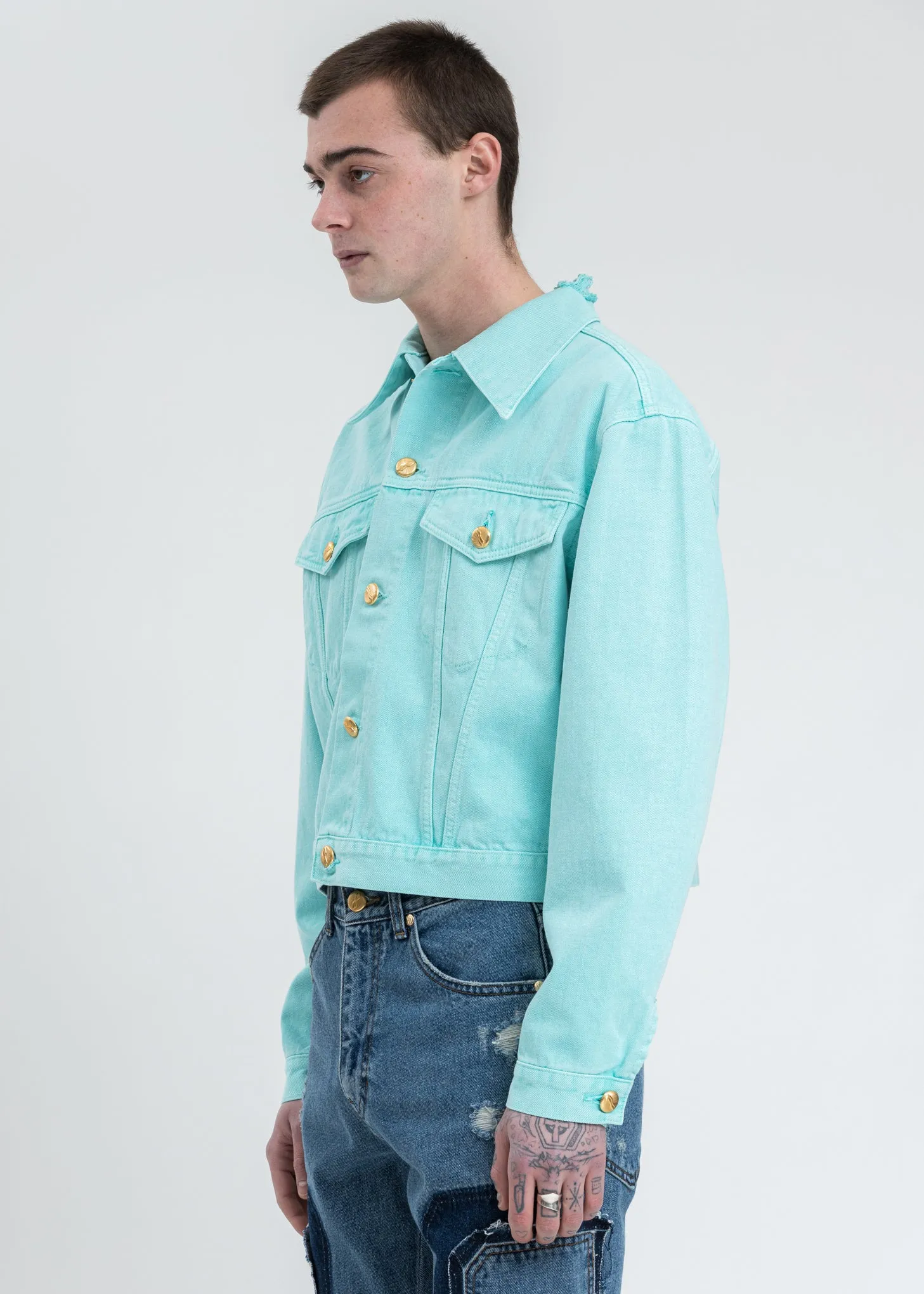 Mint Basic Short Denim Jacket