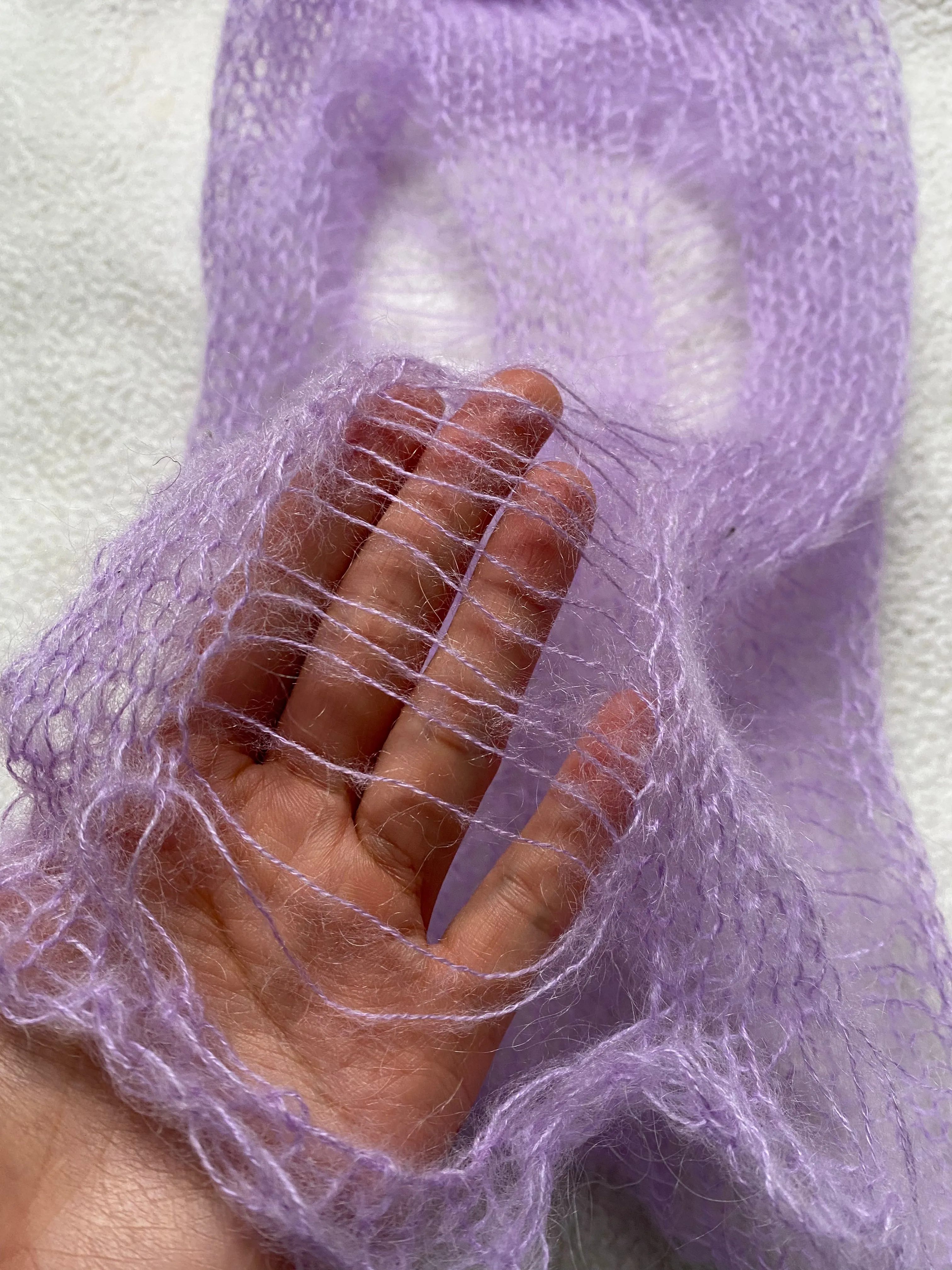 Mohair Hoods Lilac