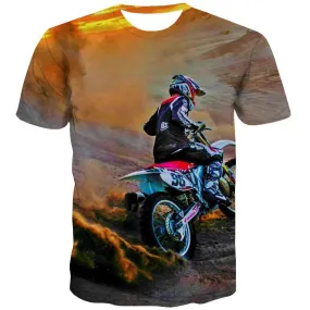 Motocross T-shirt Men motorcycle T shirts Funny Offroad Tshirts Casual