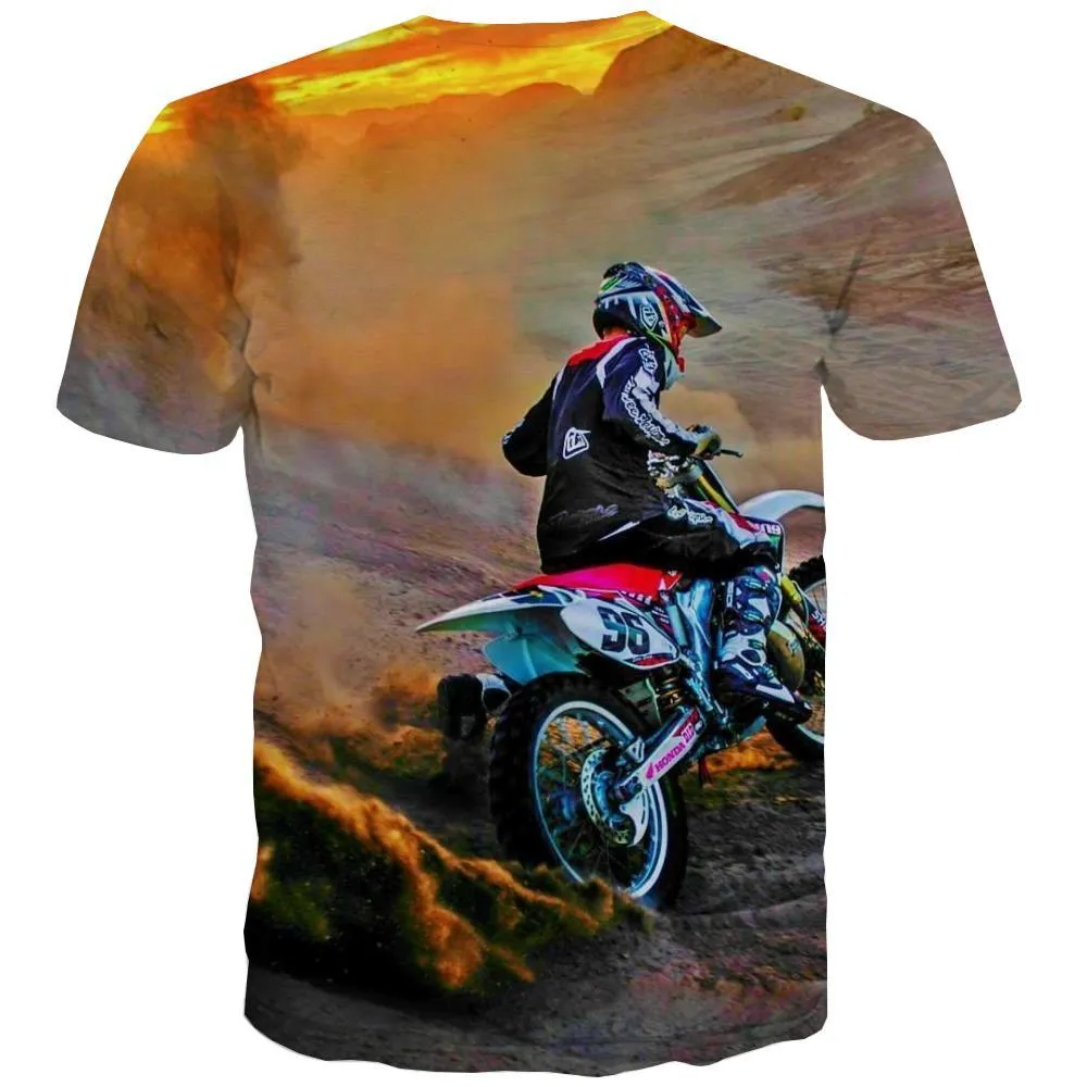 Motocross T-shirt Men motorcycle T shirts Funny Offroad Tshirts Casual