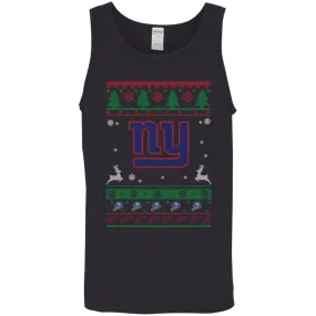 New York Giants Logo Football Teams Ugly Christmas Sweater Men Tank Top
