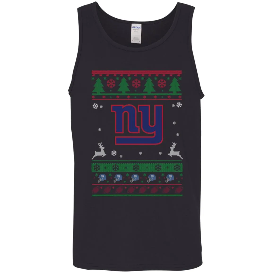 New York Giants Logo Football Teams Ugly Christmas Sweater Men Tank Top