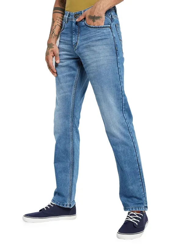 Octave Men Light Fade Clean Look Cotton Jeans
