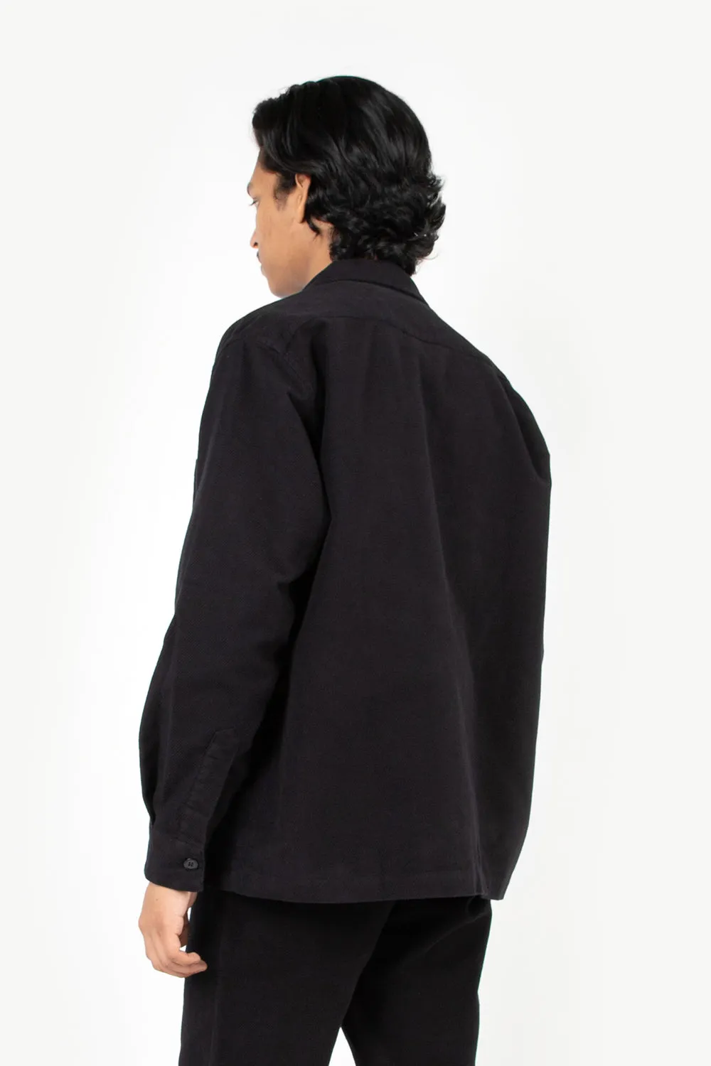Overshirt Boxy Moleskin Twill - Black
