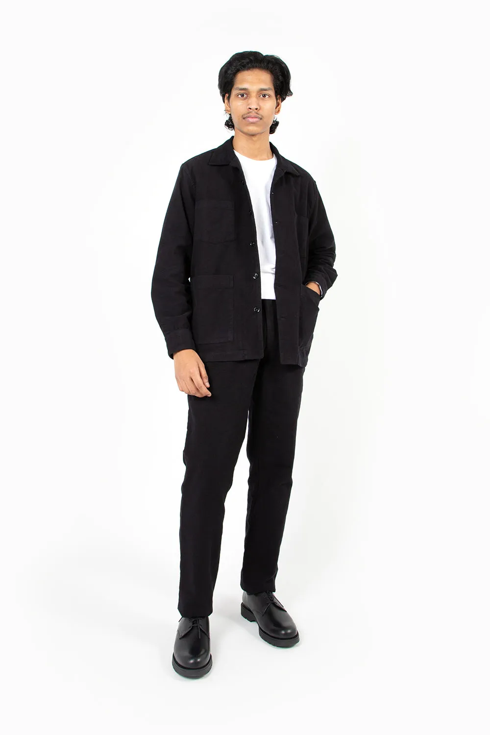Overshirt Boxy Moleskin Twill - Black