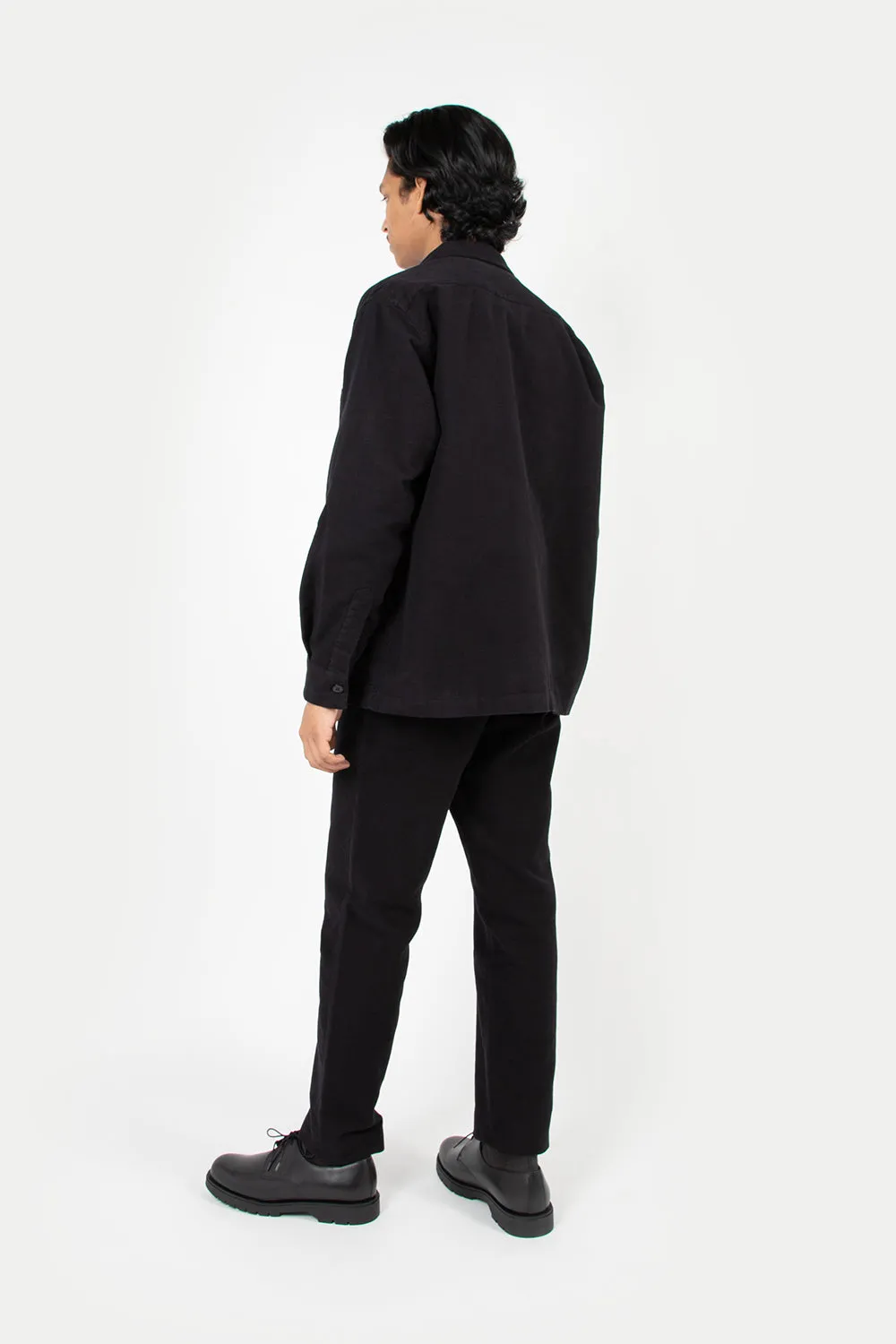 Overshirt Boxy Moleskin Twill - Black