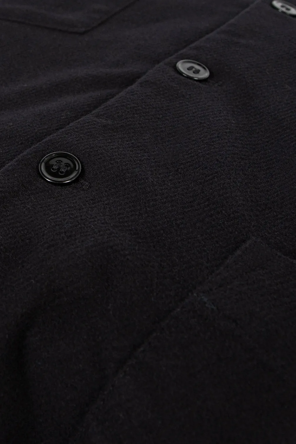 Overshirt Boxy Moleskin Twill - Black