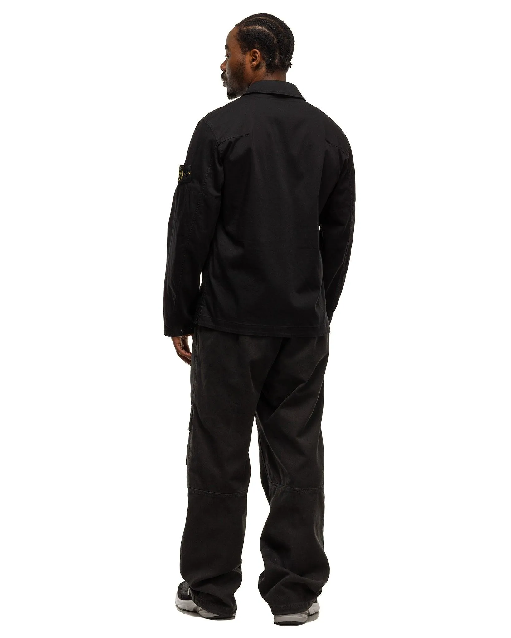 Panama Cotton 'OLD' Effect Relaxed Fit Cargo Pants Lead Grey