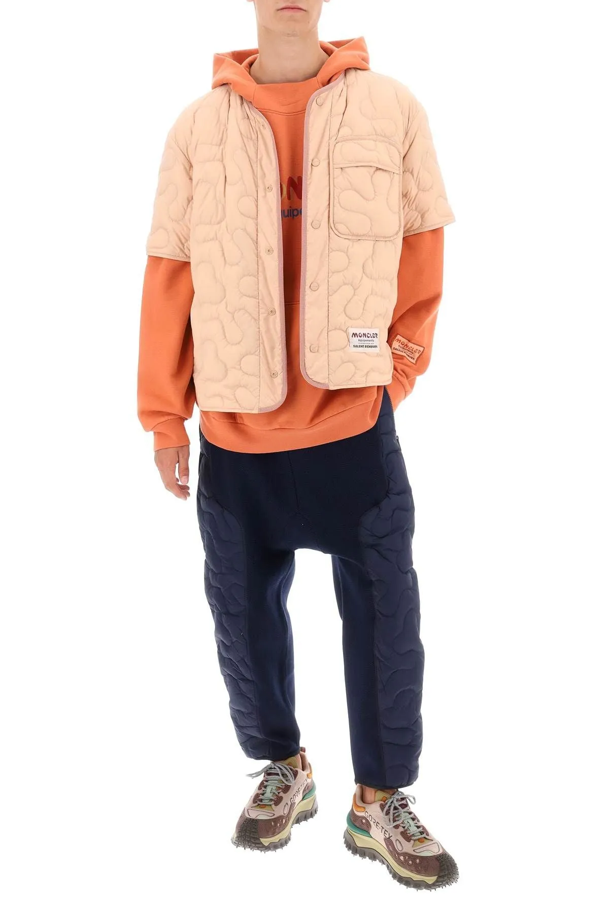 Pantalon Moncler X Salehe Bembury Padded Quilted Pants - Bleu - Femme