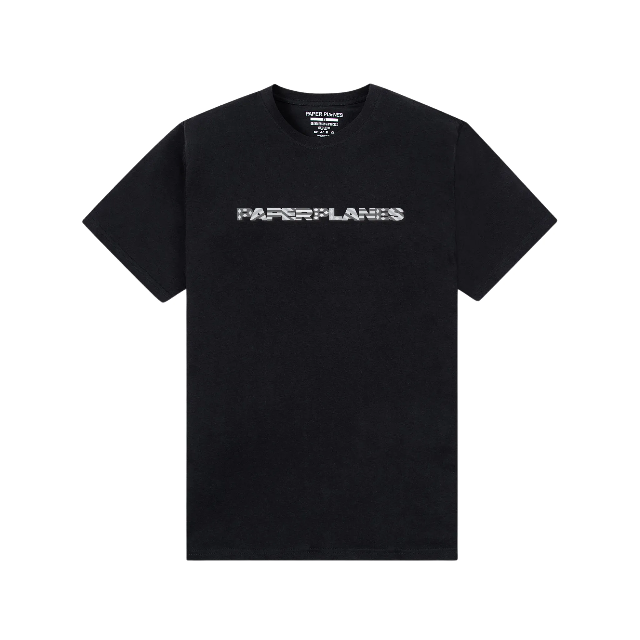 Paper Planes Diamond and Stripes Tee (Black)