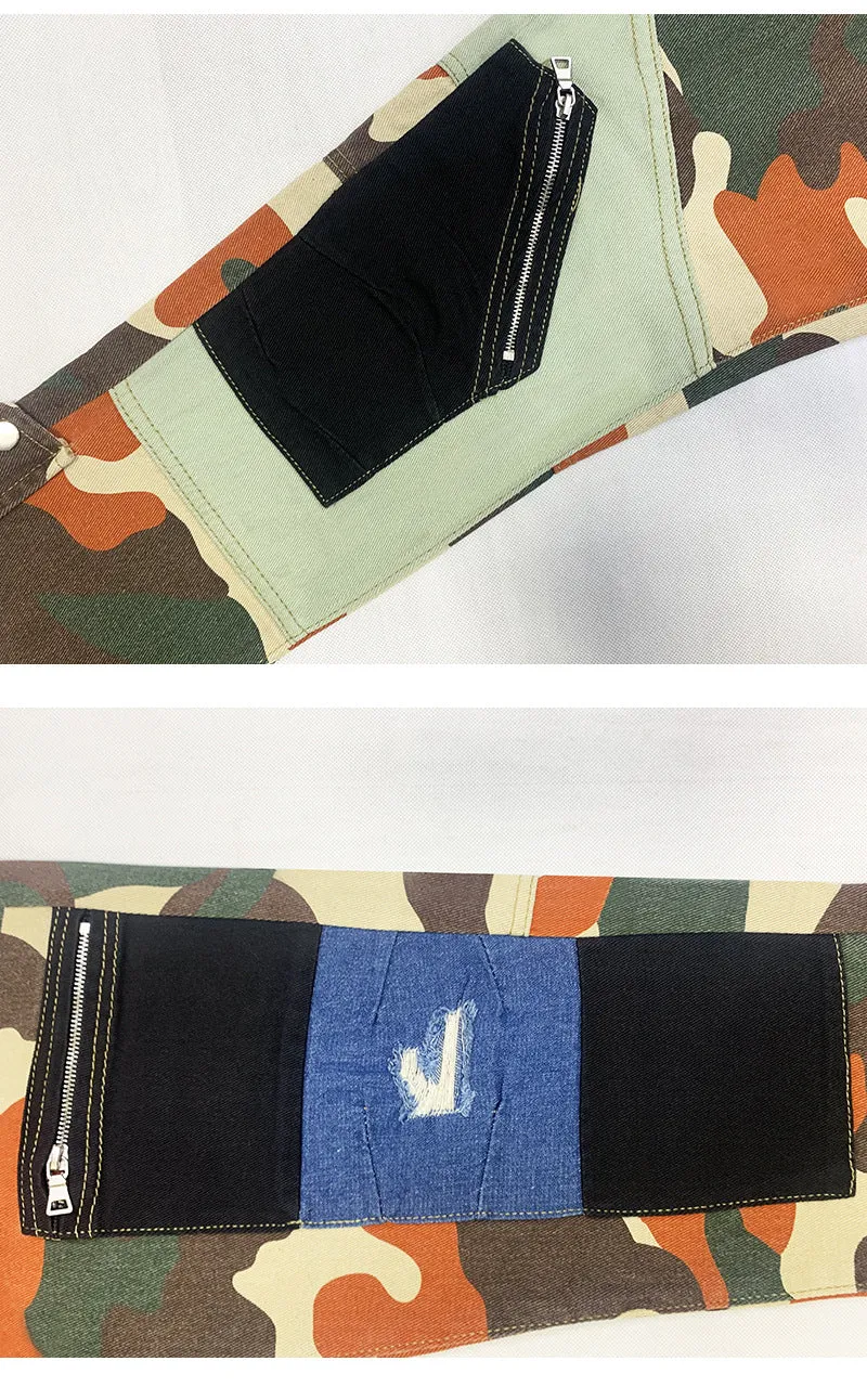 Patchwork Denim Pants