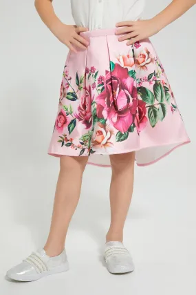 Pink Floral Skirt