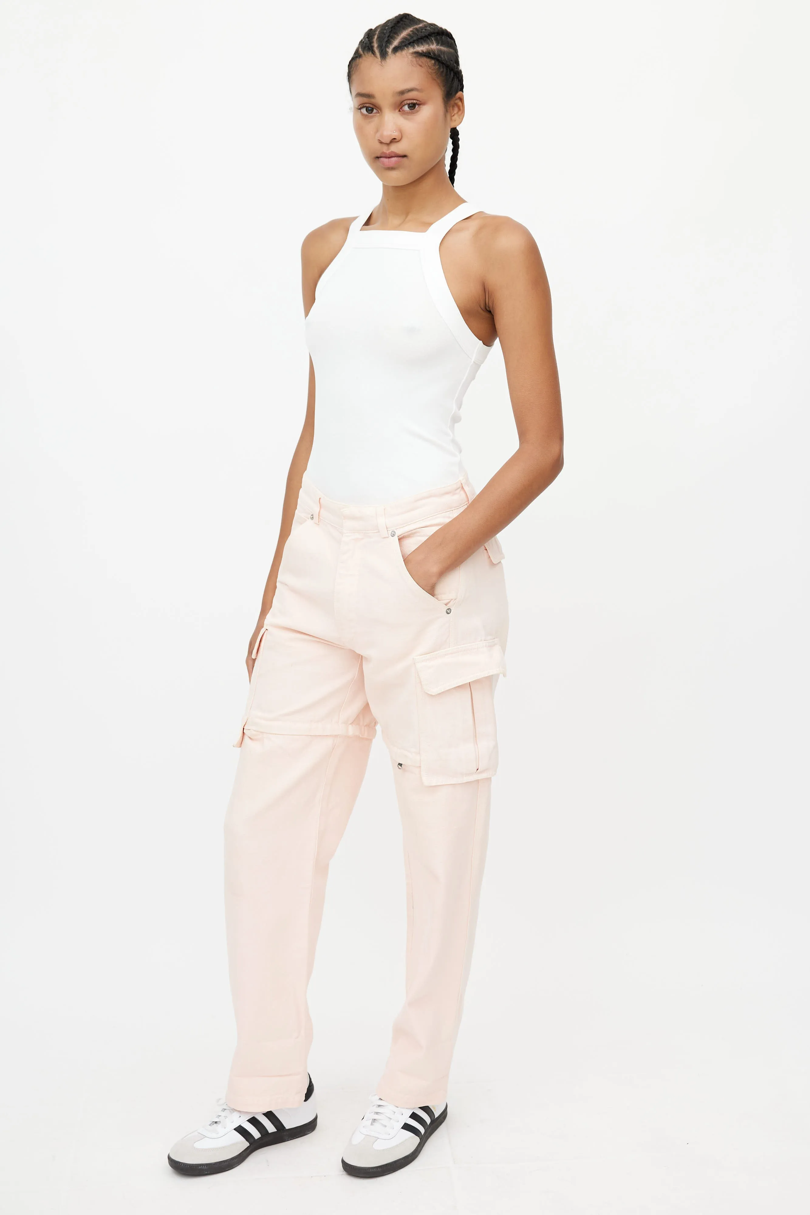Pink Zip Off Cargo Pant
