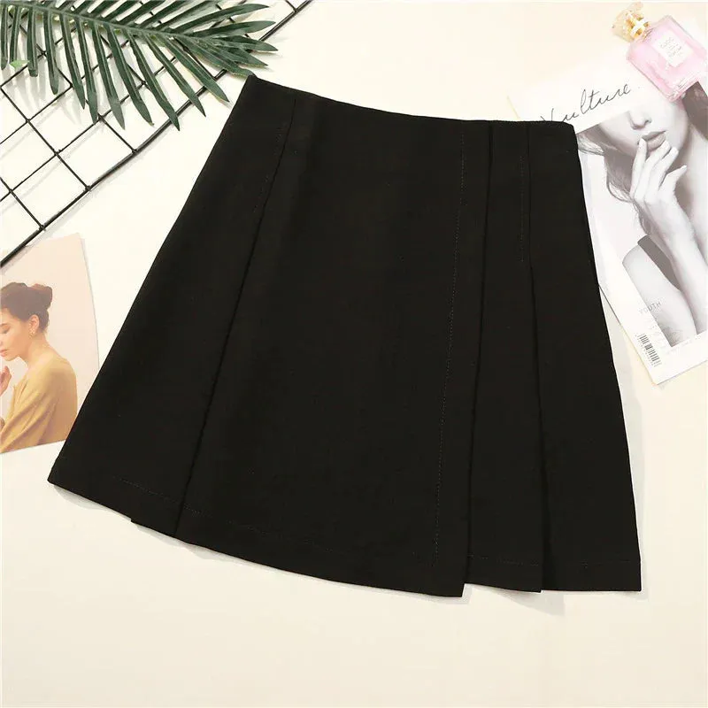 Pleated High Waist Skirt