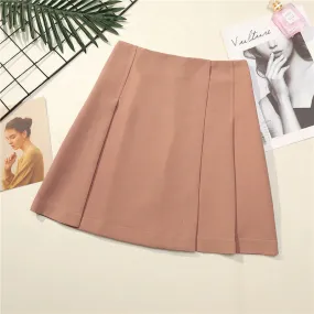 Pleated High Waist Skirt