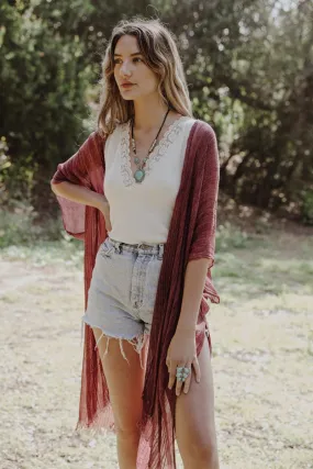 Plum Kimono Duster