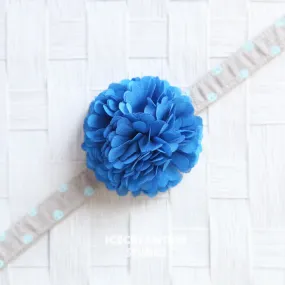 PomPom Pastel Pink Bloom Collar Slide On - Small Flower Collar Accessory