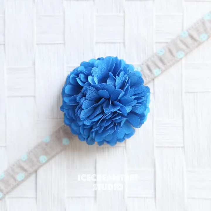 PomPom Pastel Pink Bloom Collar Slide On - Small Flower Collar Accessory