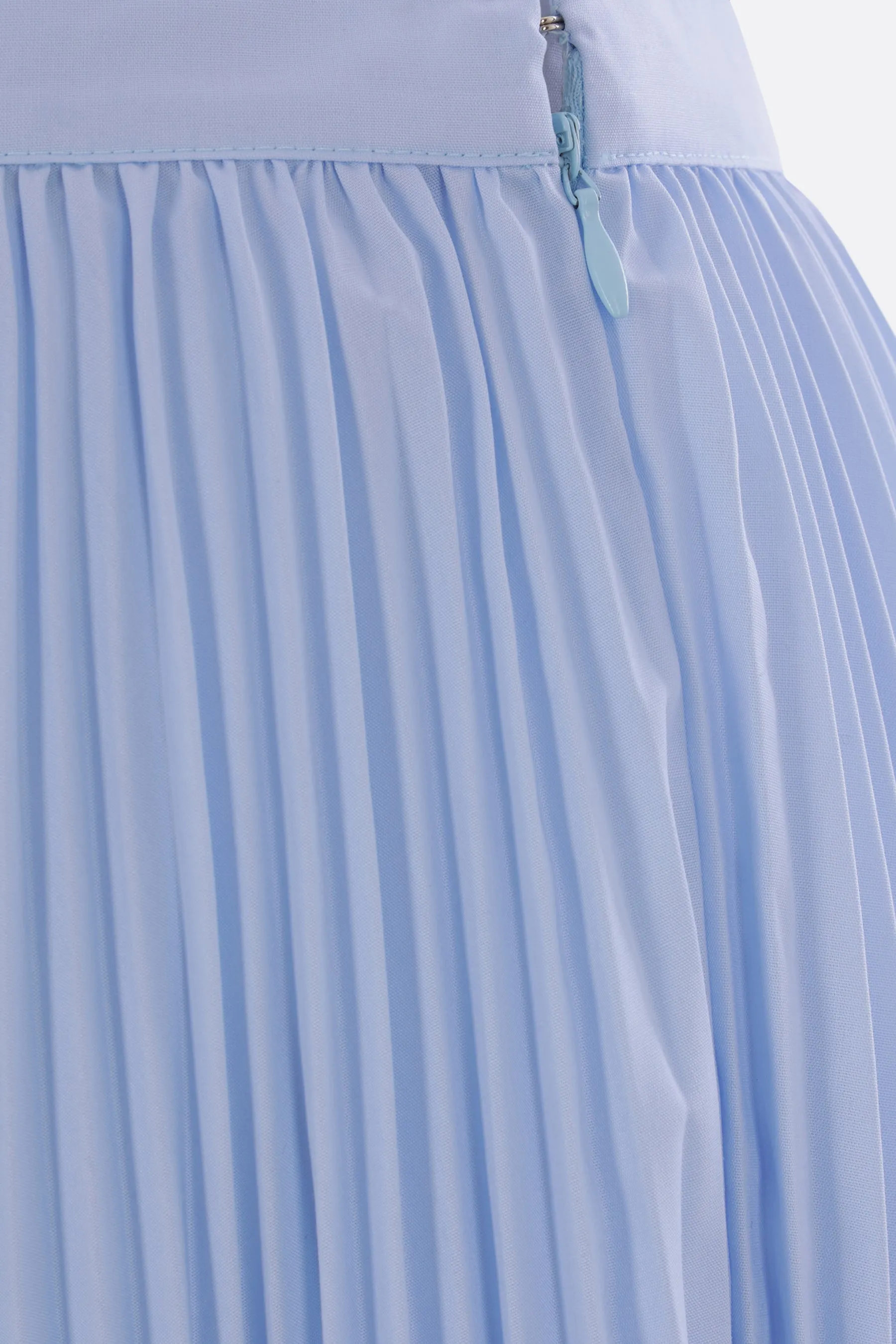 poplin pleated skirt