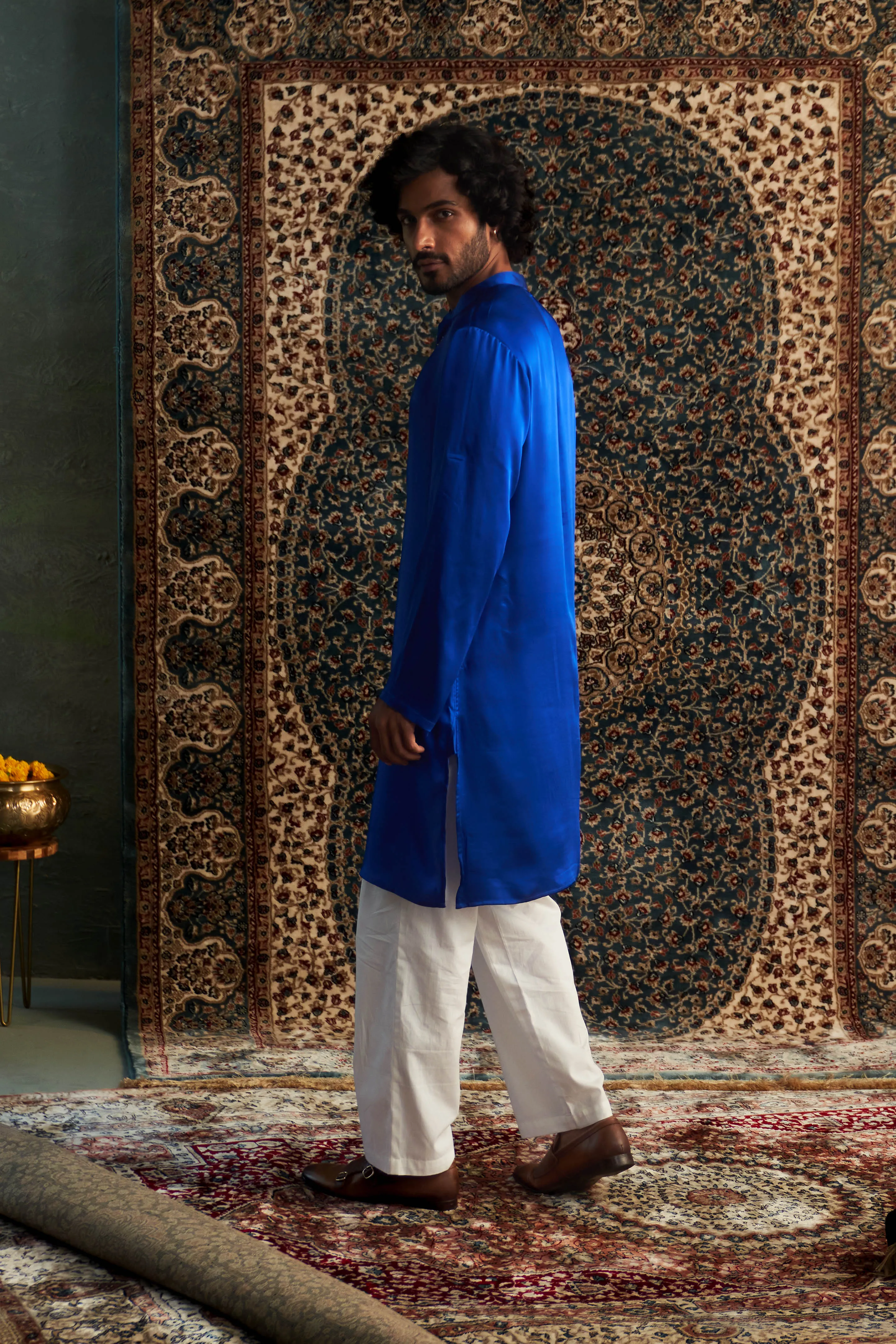 Prarambh Embroidered Placket Kurta Set