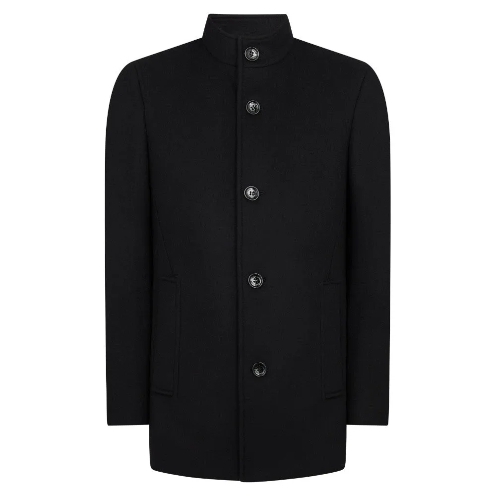 Remus Uomo 90374 00 Black Jonah Overcoat