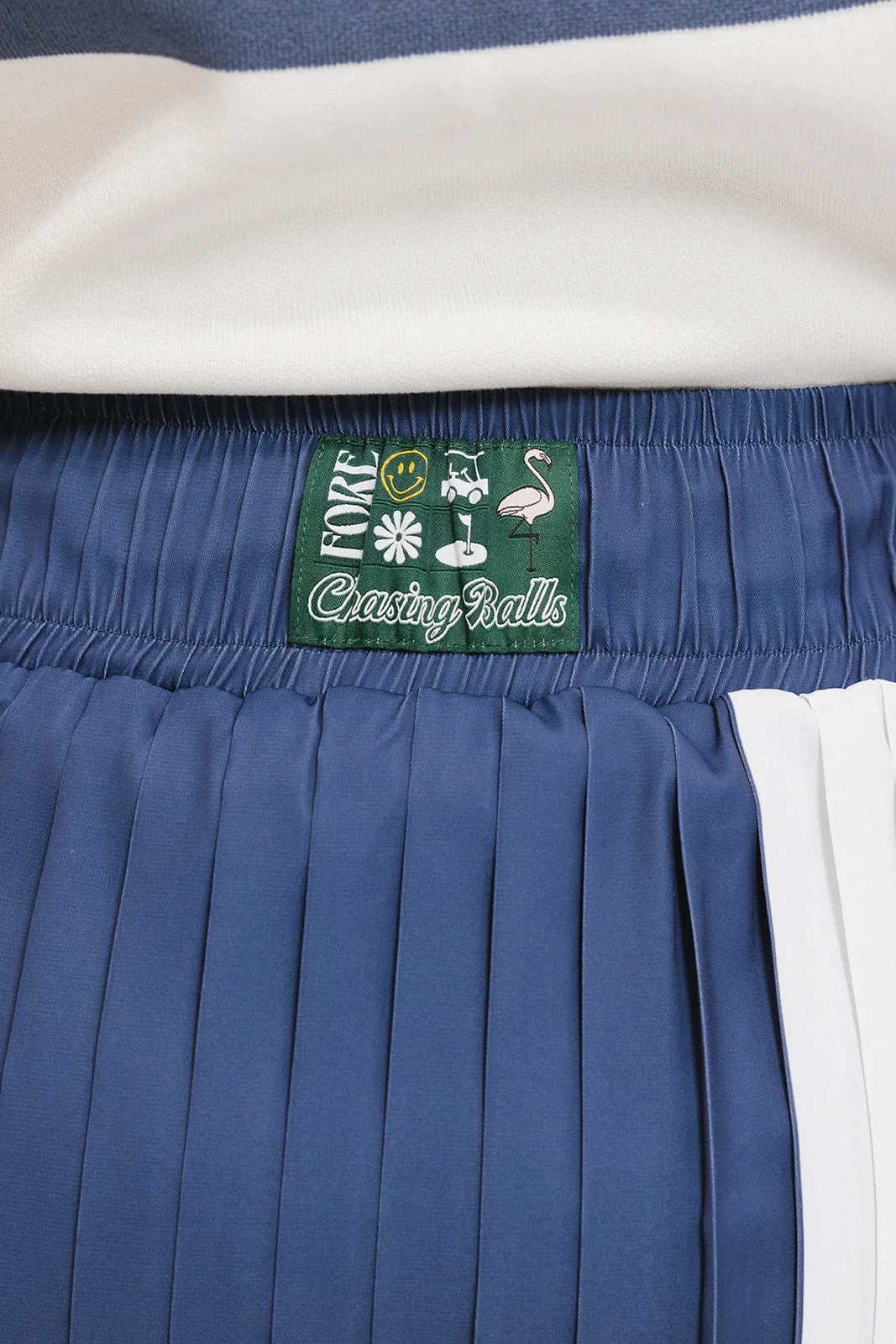 Rose Pleated Skirt - Indigo