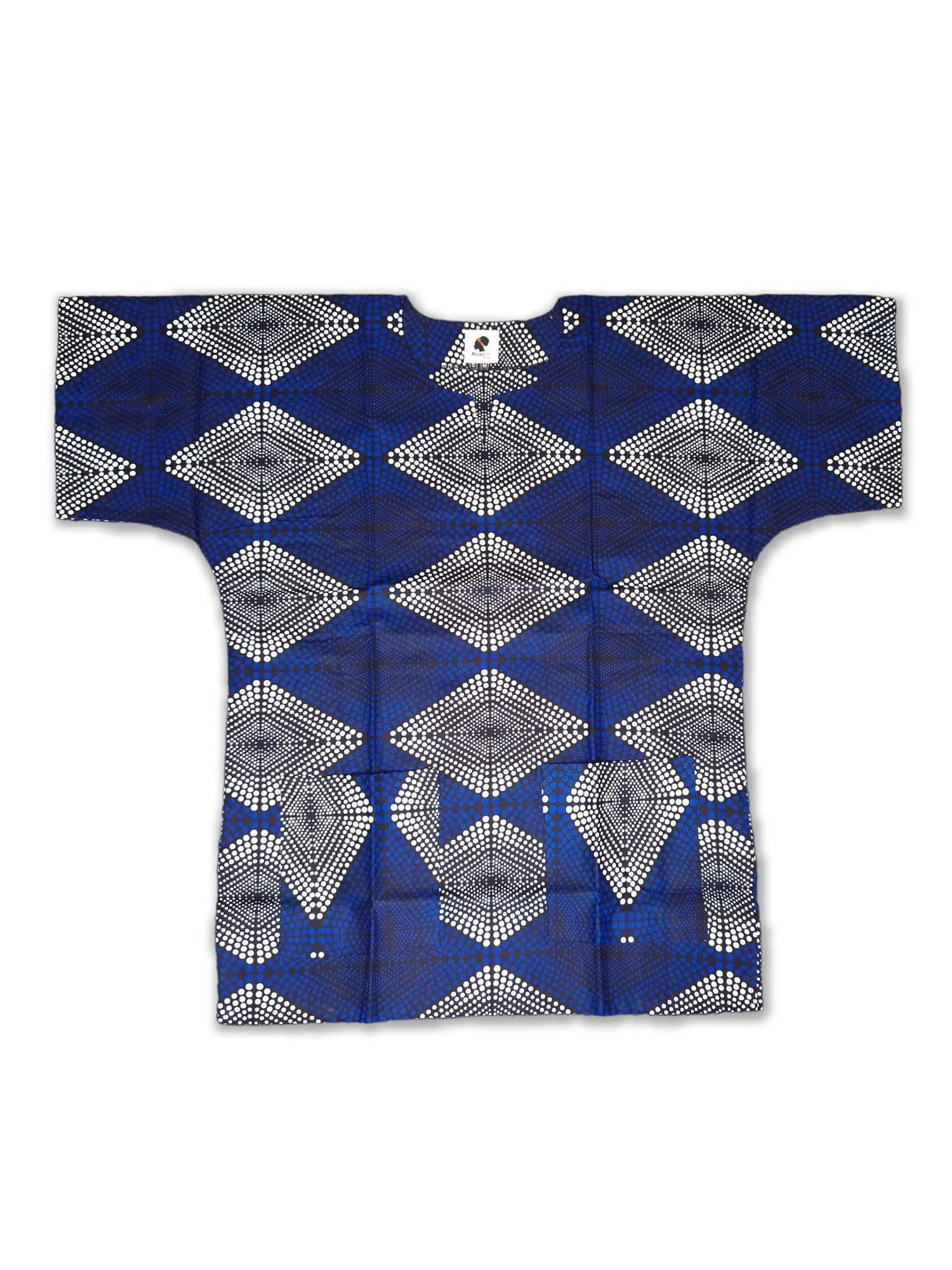 Royal blue diamonds Dashiki Shirt / Dashiki Dress - African print top - Unisex