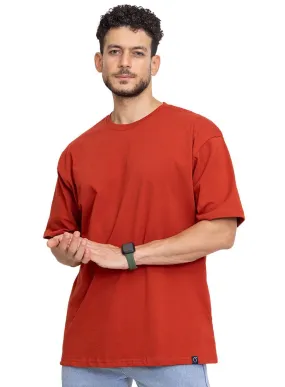 Rust Over Size Round T-Shirt