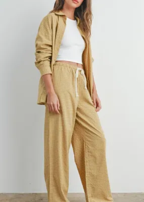 Saffron Check Pant