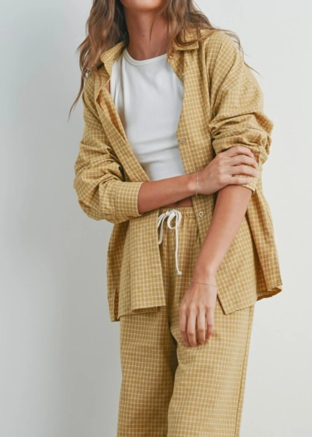 Saffron Check Pant