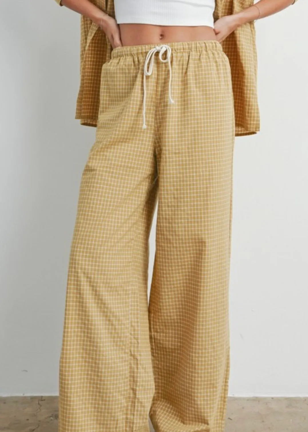 Saffron Check Pant