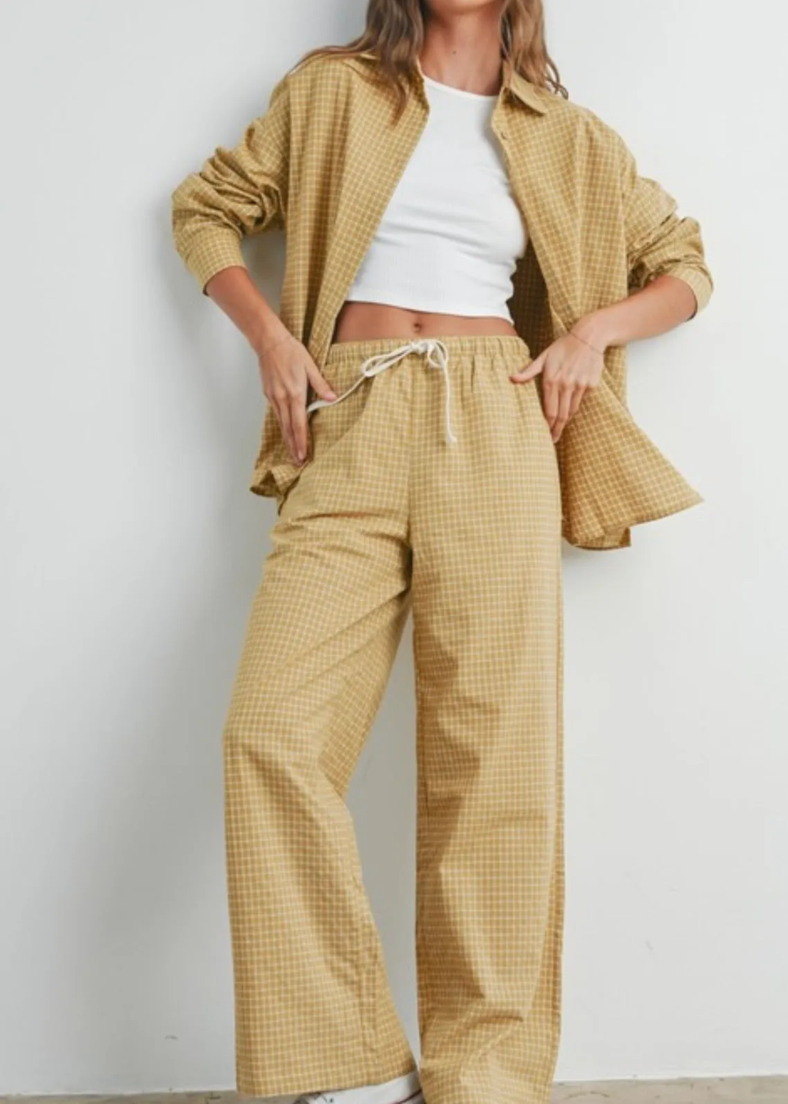 Saffron Check Pant