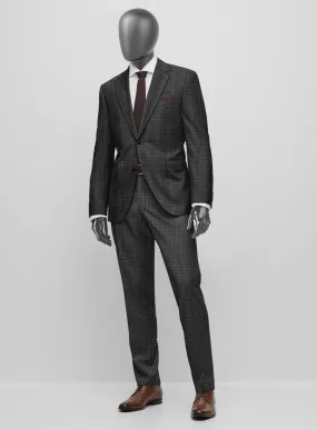 Scabal Azel Black Wool Combination Suit