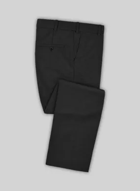 Scabal Tornado Shico Black Wool Pants