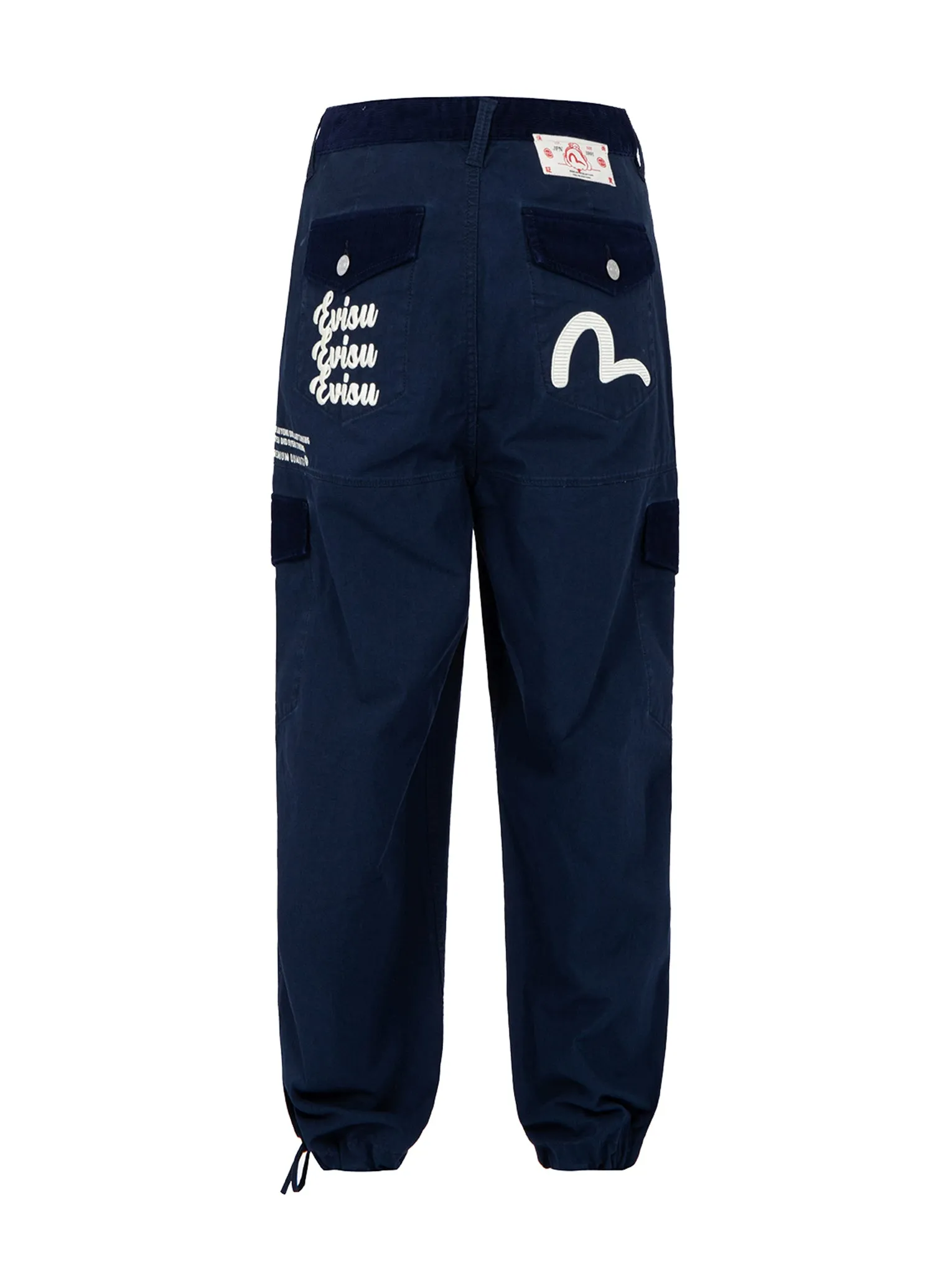 Seagull and Logo Embroidery Cargo Pants