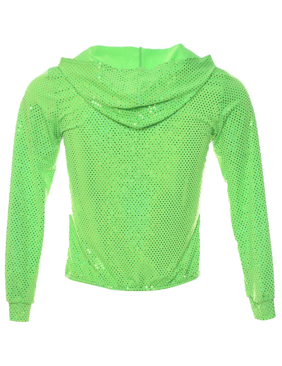 Sequined Cropped Jacket - M