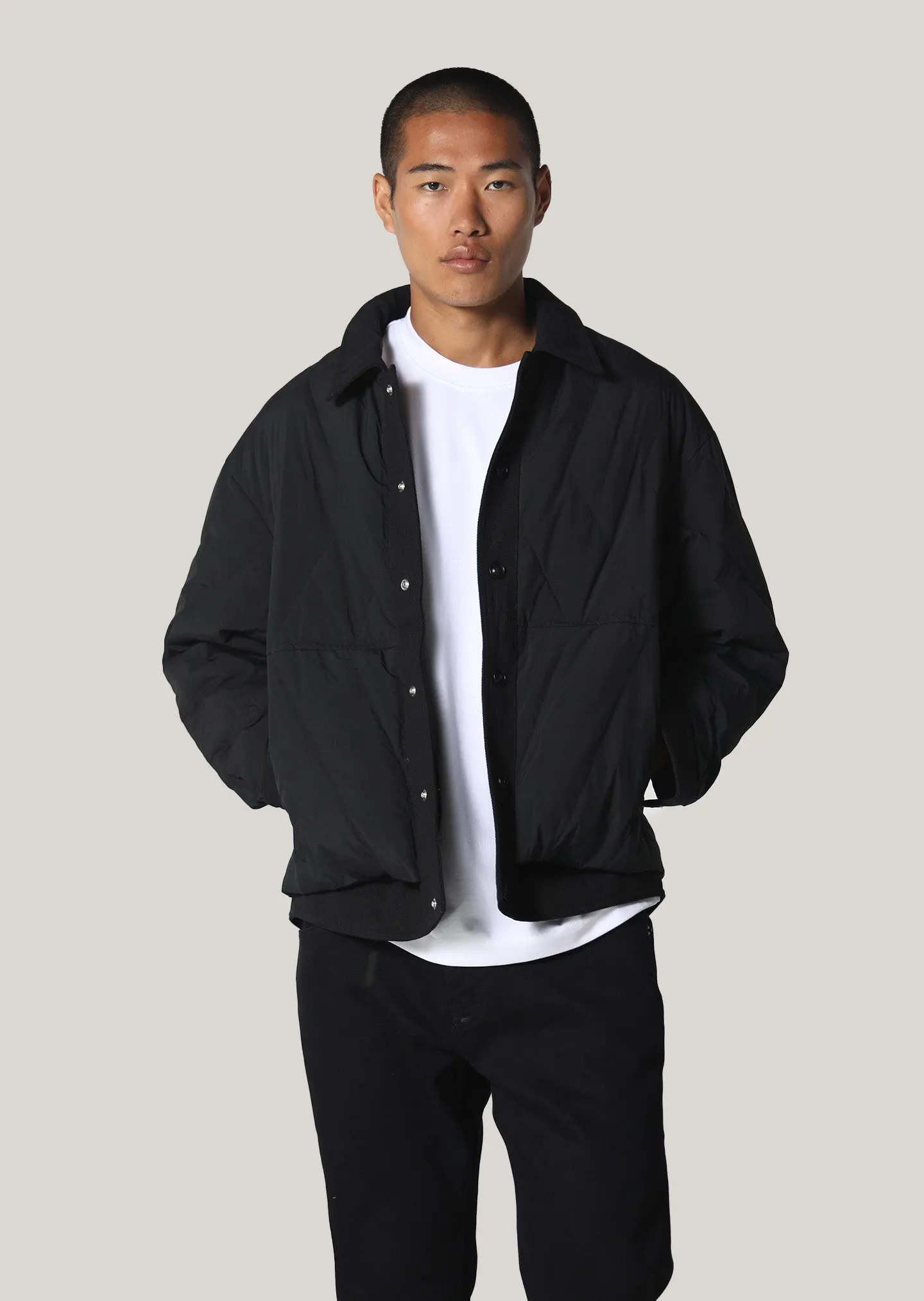 Shuttleworth Black Cropped Sleeve Jacket