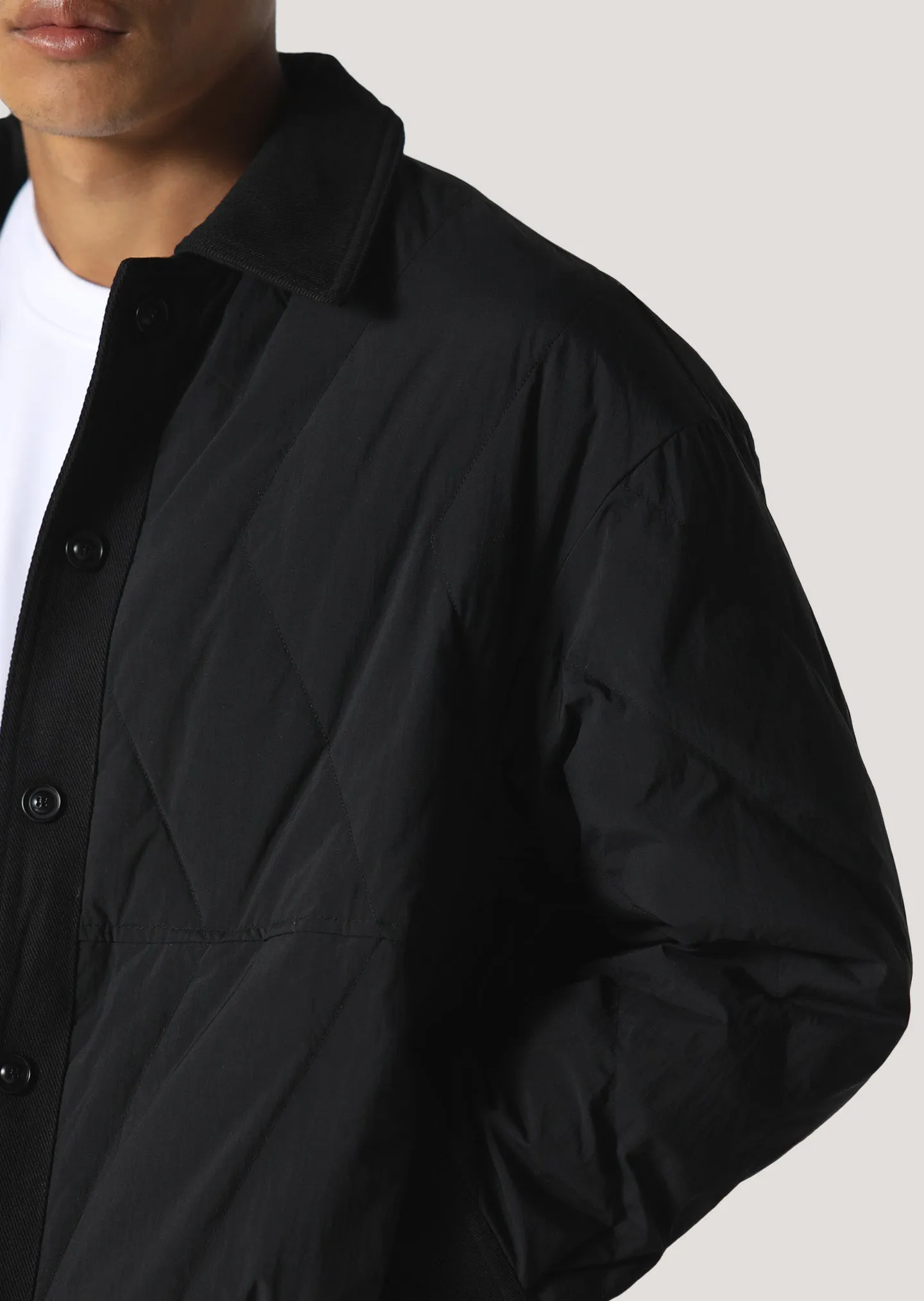 Shuttleworth Black Cropped Sleeve Jacket
