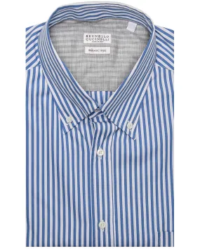 Sky Blue Striped Dress Shirt