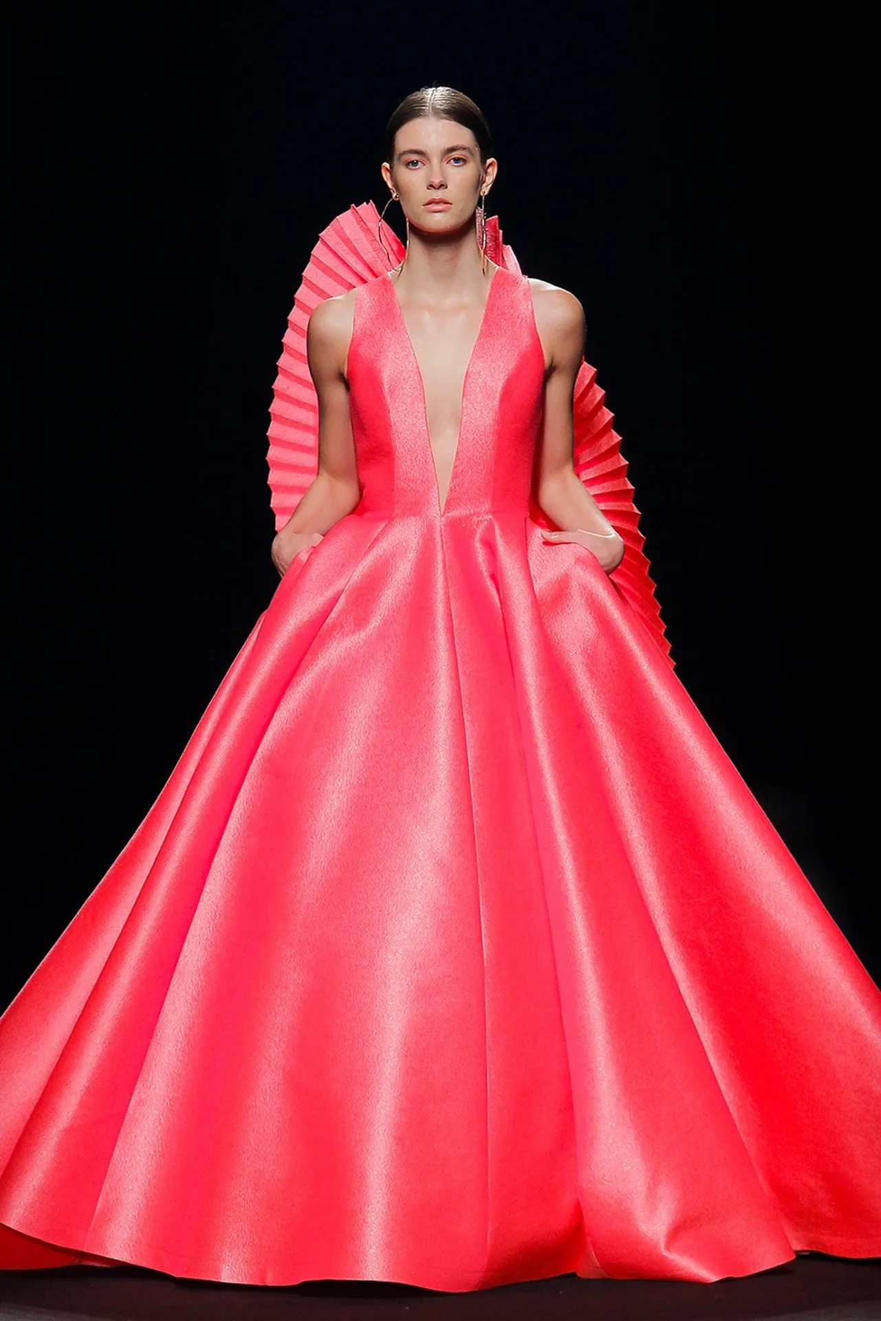 Sleeveless Princess Dress with Pleated Peplum