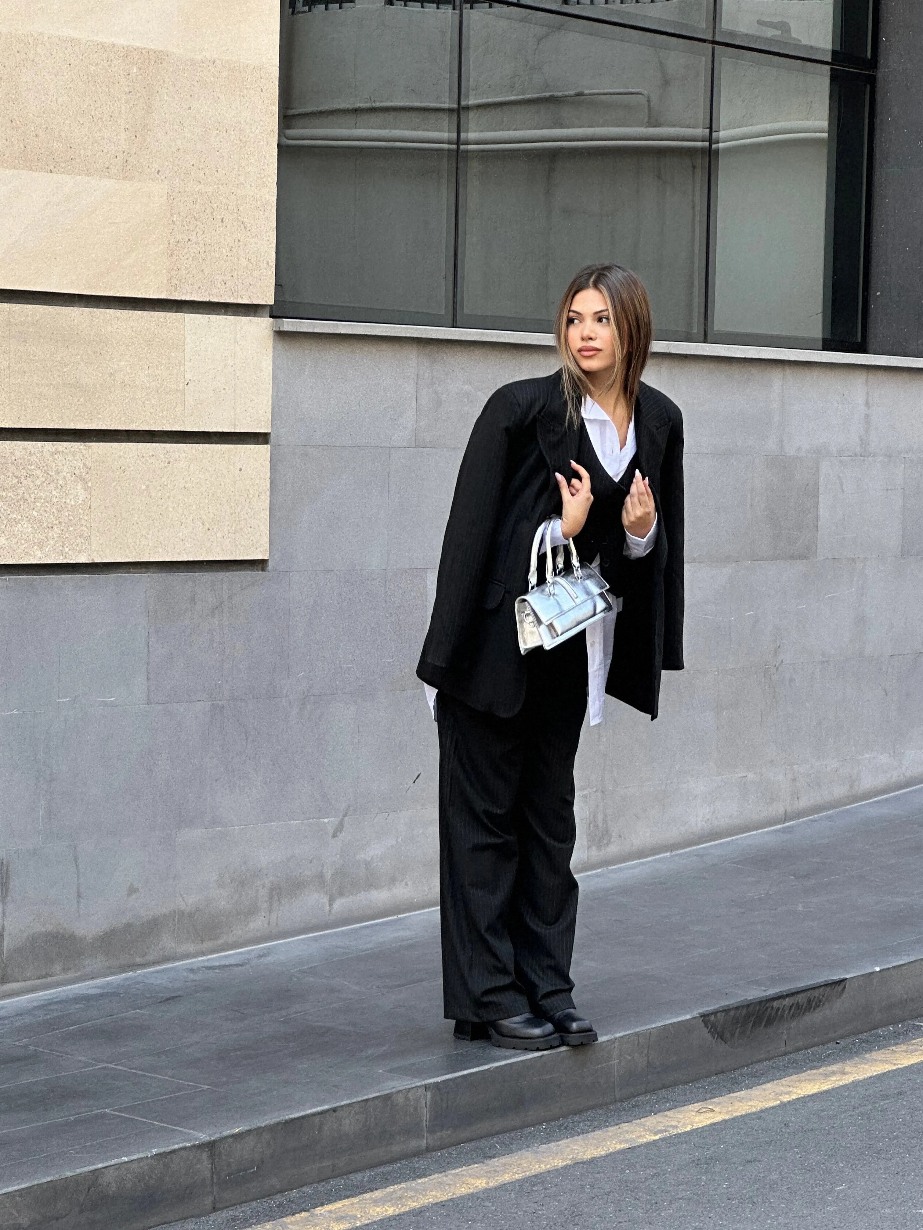 Striped set/ blazer